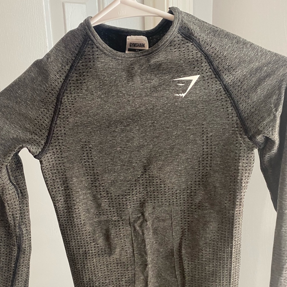 Grey Gymshark Vital Seamless Long Sleeve Top